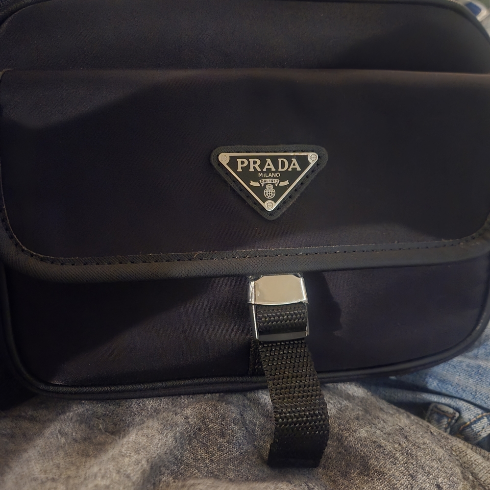 Prada Men's Black Nylon Crossbody Bag